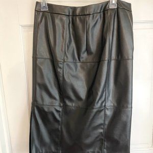 White House Black Market Leather Pencil Skirt